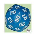 30er-Würfel mit Zahlen - blau
