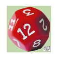 12er-Würfel - Zahlen 1 bis 12 (rot)