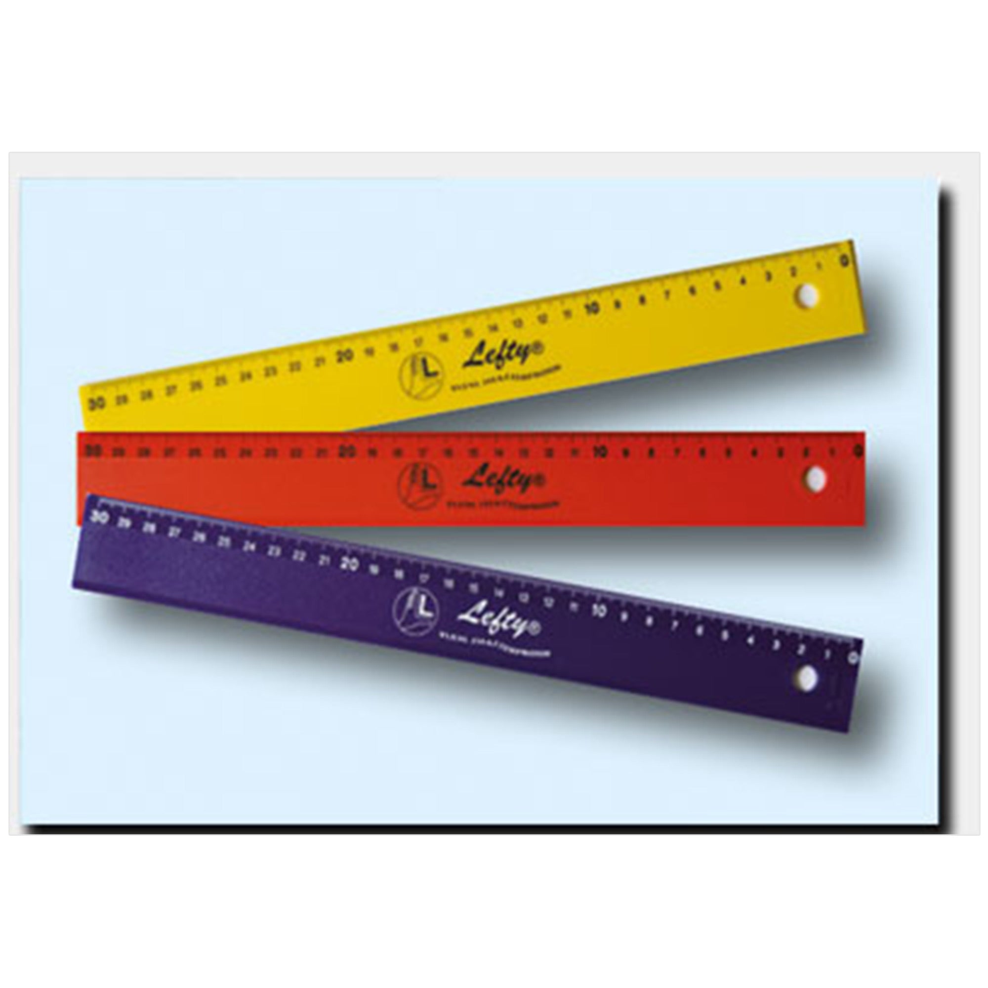 Linkshänder-Lineal groß - gelb